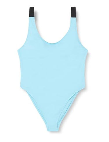Calvin Klein Scoop Back One Piece-Nylon Badeanzug mit tiefem Rückenausschnitt Damen, Blau (Blue Punch), 3 im Sale